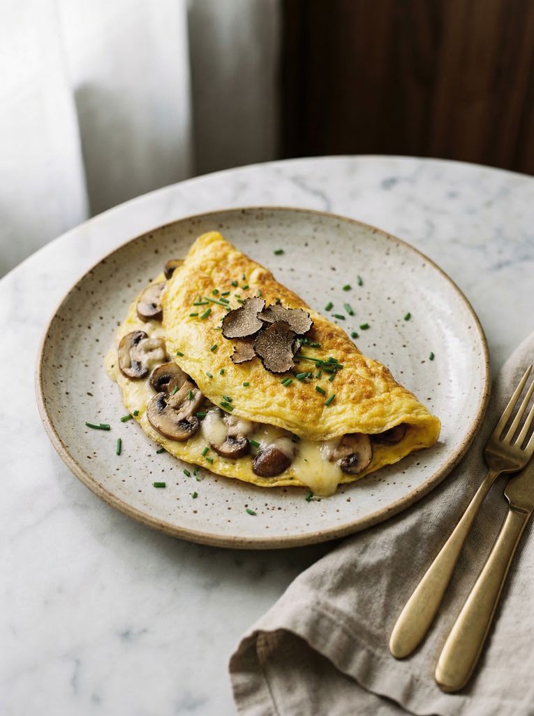 Mushroom and Cheese Omelette