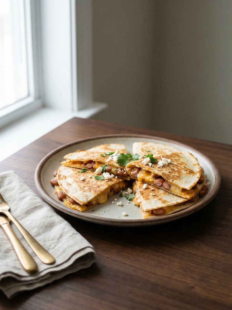 Baked Bean and Cheese Quesadillas
