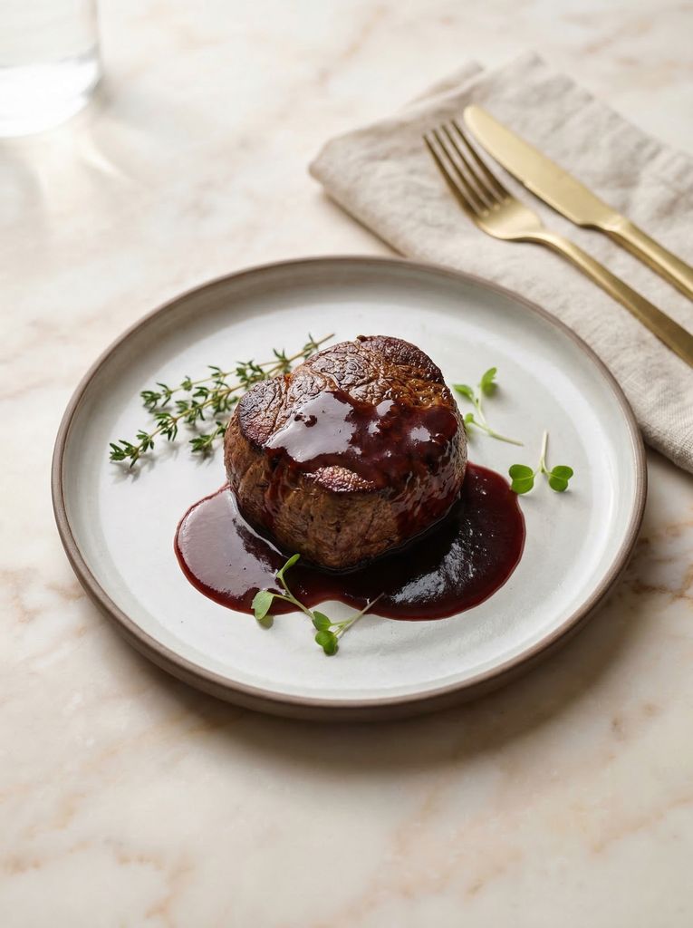 Filet Mignon with Red Wine Reduction