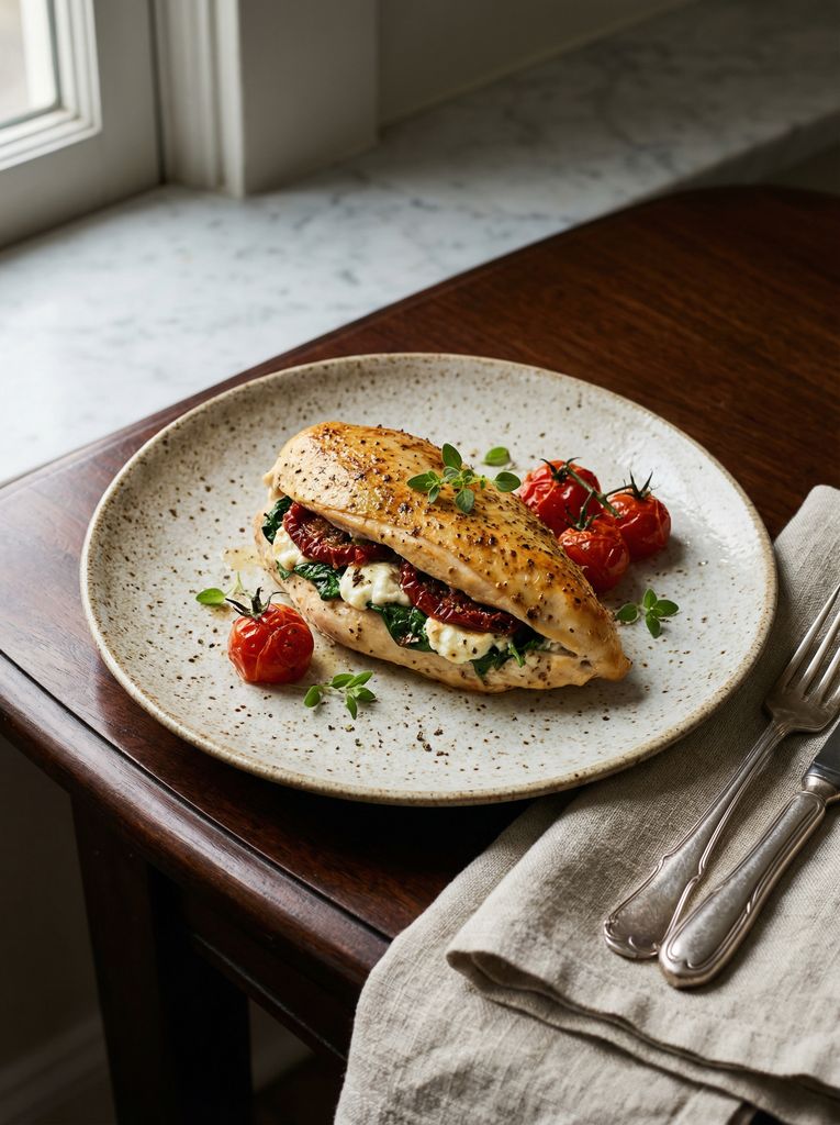 Stuffed Chicken Breast with Sun-Dried Tomato and Goat Cheese