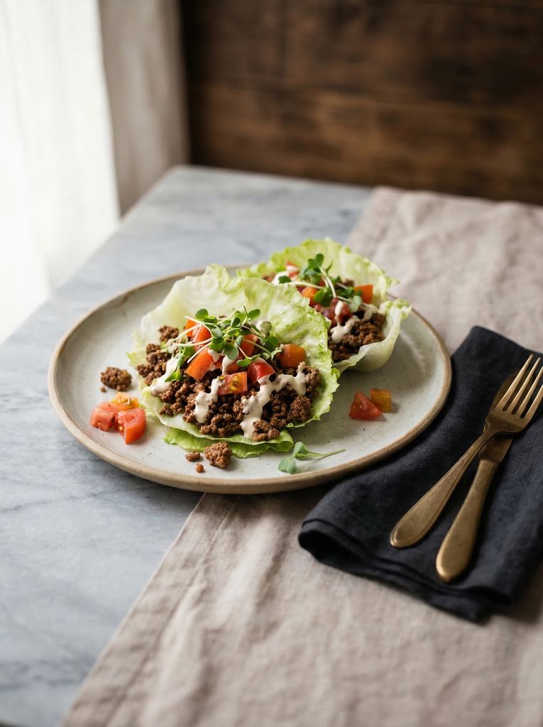 Beef Taco Lettuce Wraps