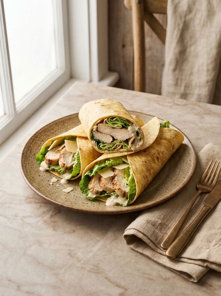 Chicken Caesar Salad Wraps