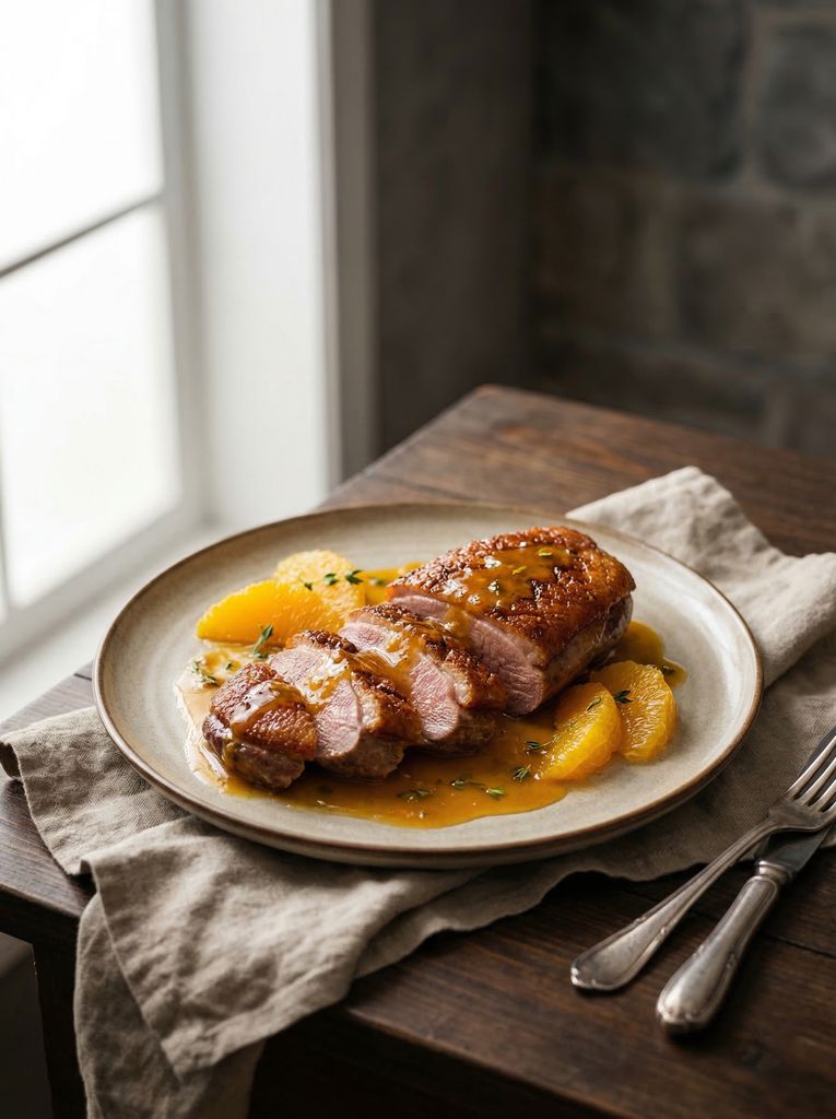 Duck Breast with Orange Glaze