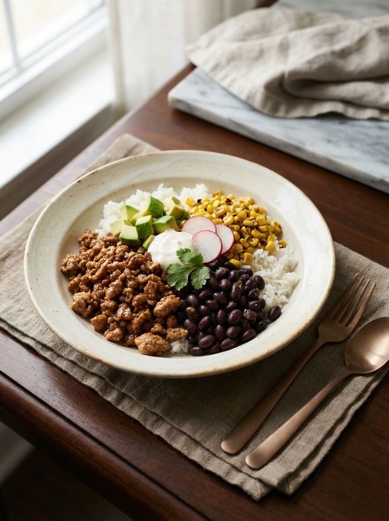 Turkey and Black Bean Burrito Bowl