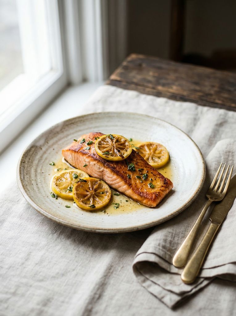 Pan-Seared Salmon with Lemon