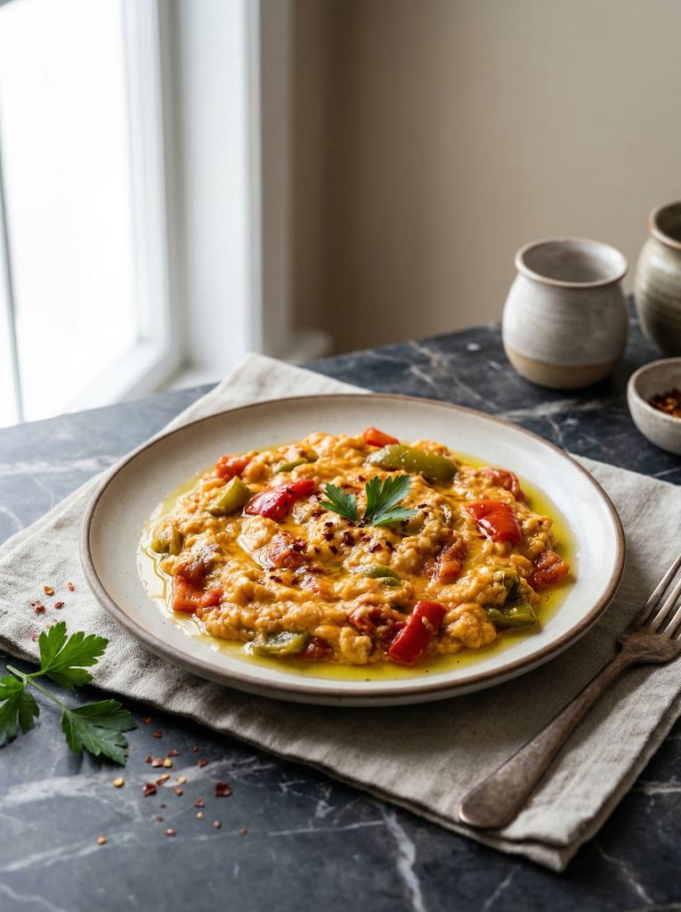 Turkish Scrambled Eggs (Menemen)