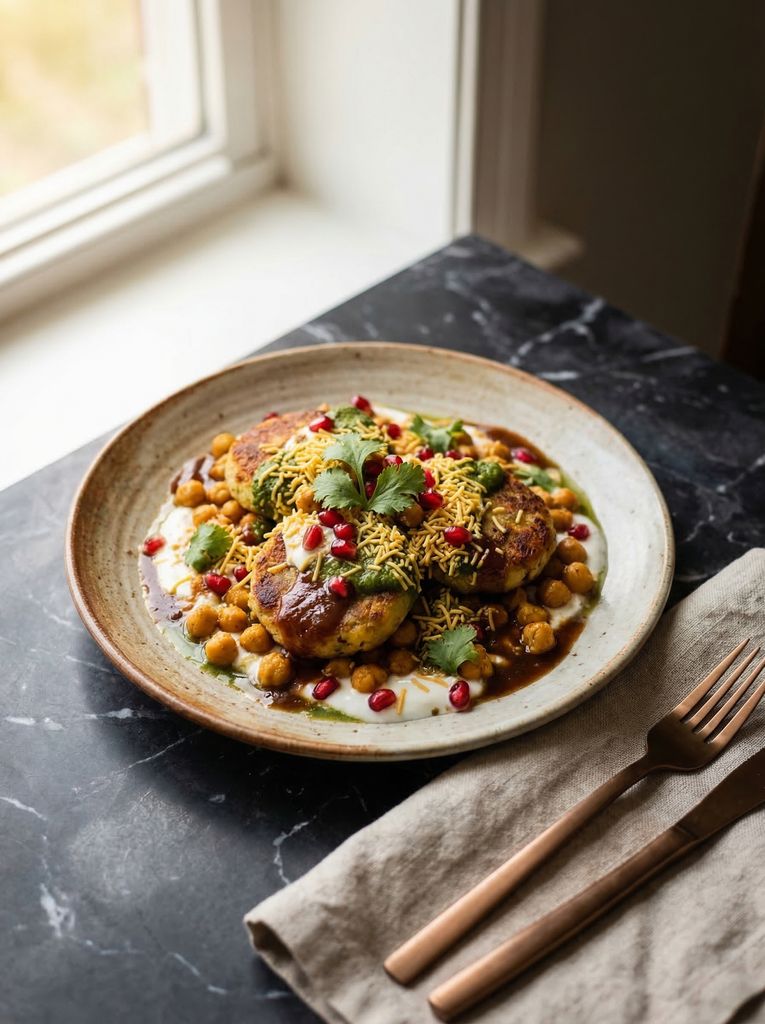 Indian Aloo Tikki Chaat