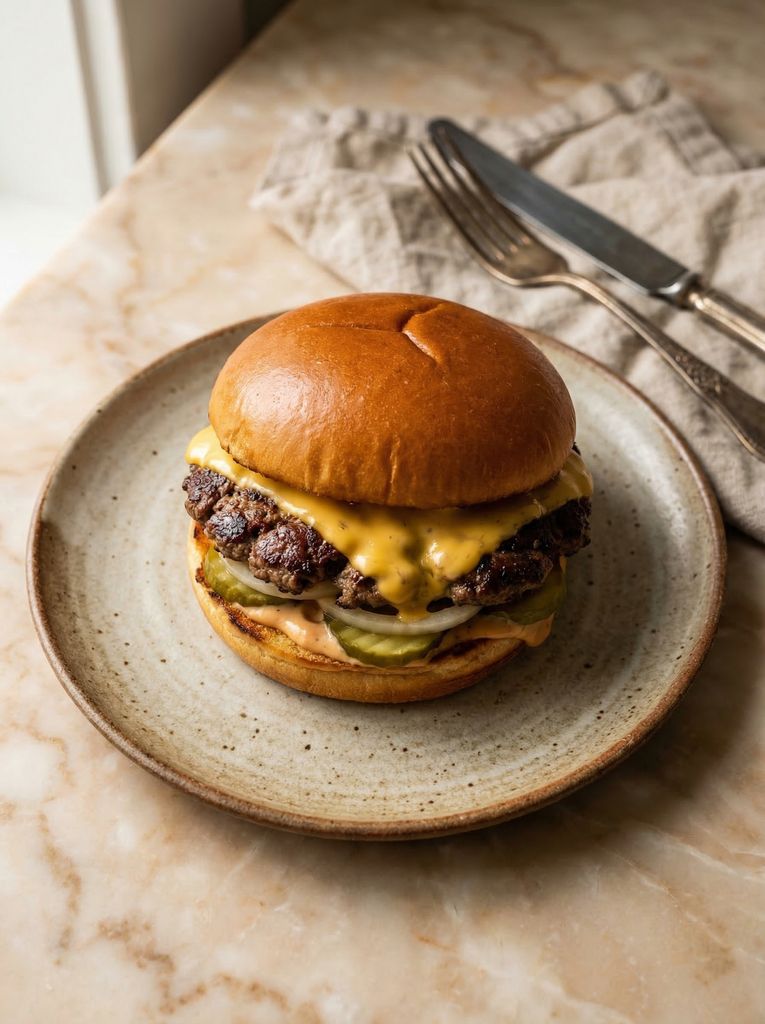 Classic Smash Burger, from the Grilling & BBQ cookbook