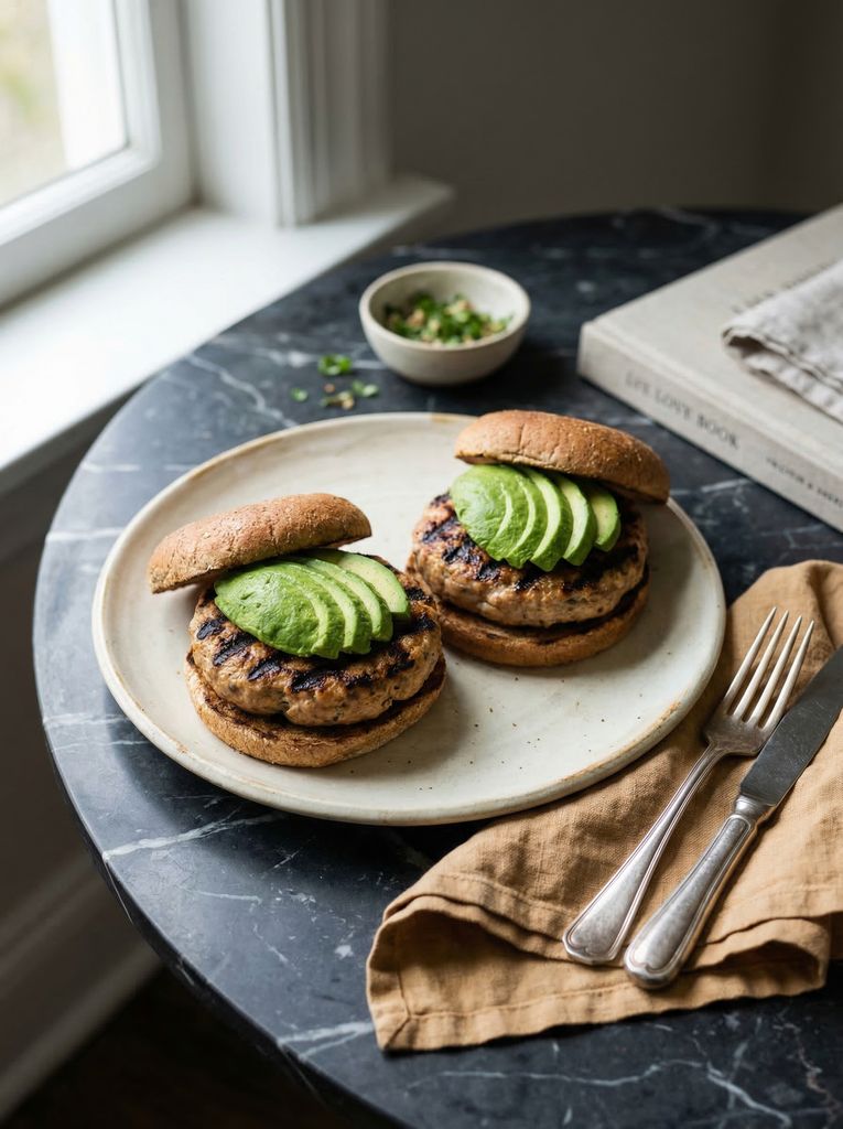 Grilled Turkey Burgers with Avocado