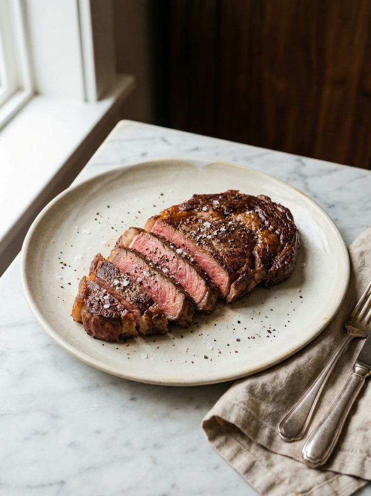 Reverse-Seared Ribeye Steak