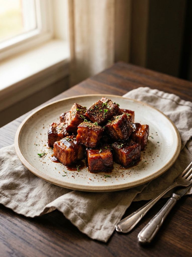 Smoked Pork Belly Burnt Ends