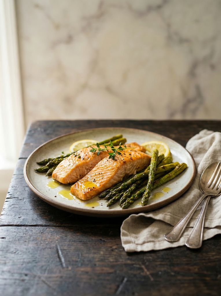 Baked Salmon with Asparagus