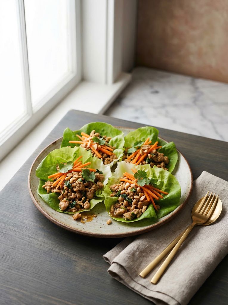 Thai Chicken Lettuce Wraps