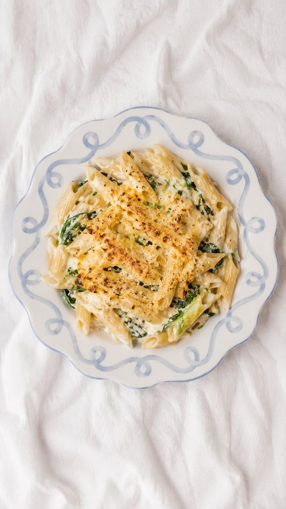 Cottage Cheese Baked Alfredo Pasta