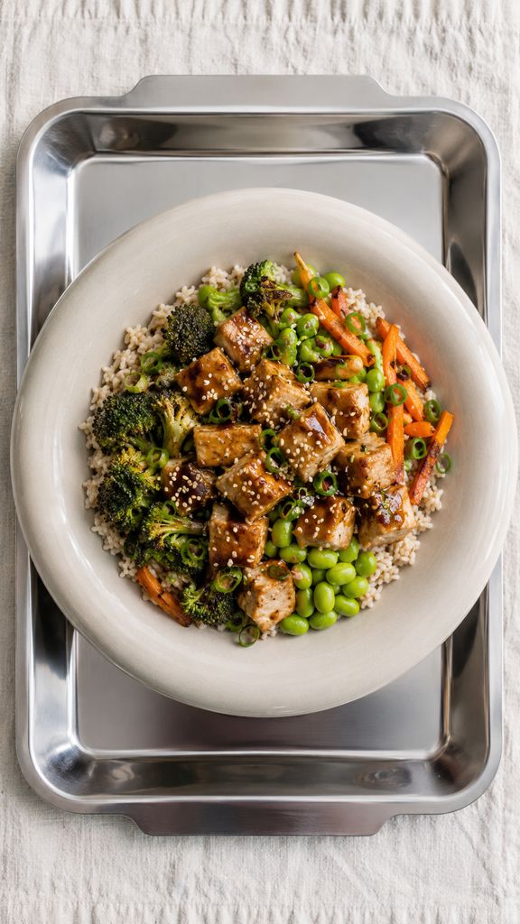 Sheet-Pan Chicken & Edamame Bowl