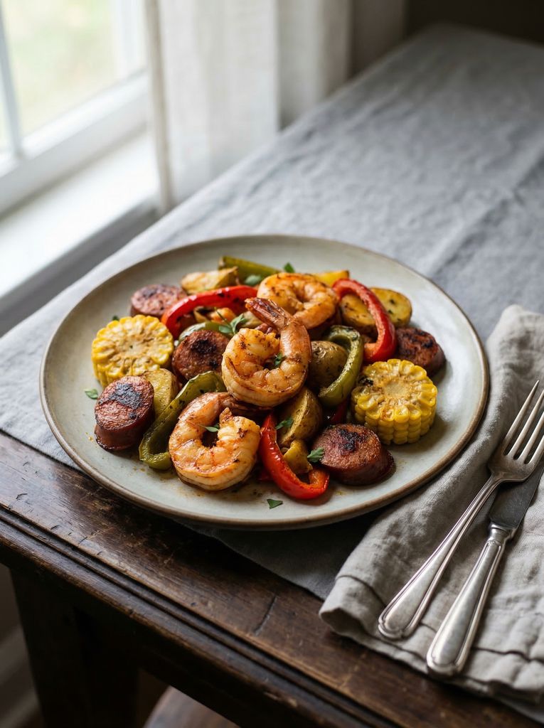 Cajun Shrimp and Sausage Sheet Pan