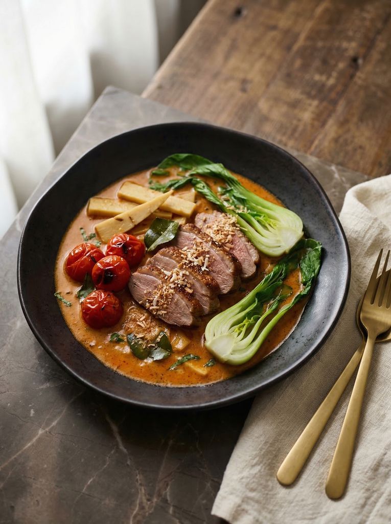 Coconut Red Curry with Duck and Vegetables