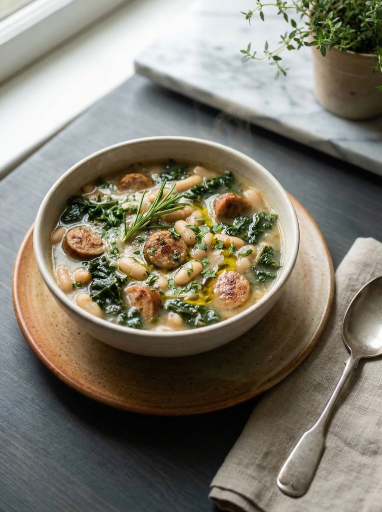 Herbed White Bean and Chicken Sausage Soup