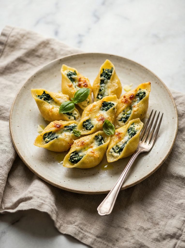 Spinach and Ricotta Stuffed Shells