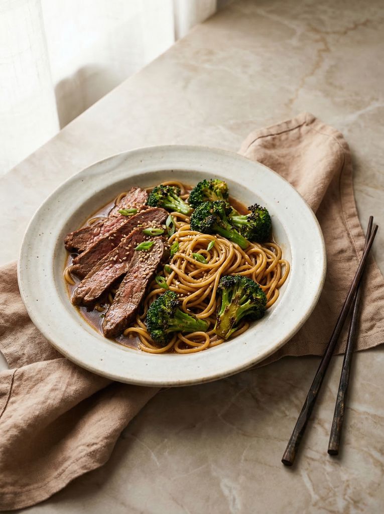 One-Pan Beef and Broccoli Noodles