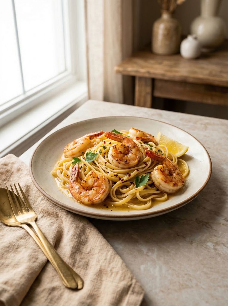 One-Pan Garlic Butter Shrimp Pasta