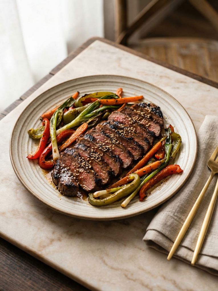 Sheet Pan Korean Beef Bulgogi with Vegetables