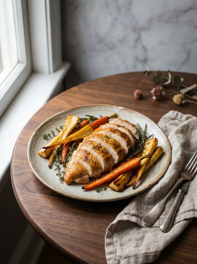 Sheet Pan Roasted Turkey Breast with Root Vegetables