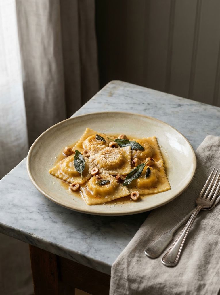 Butternut Squash Ravioli with Sage Brown Butter