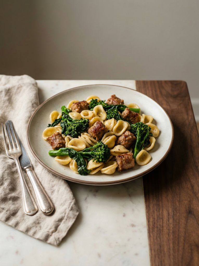 Orecchiette with Broccoli Rabe and Sausage