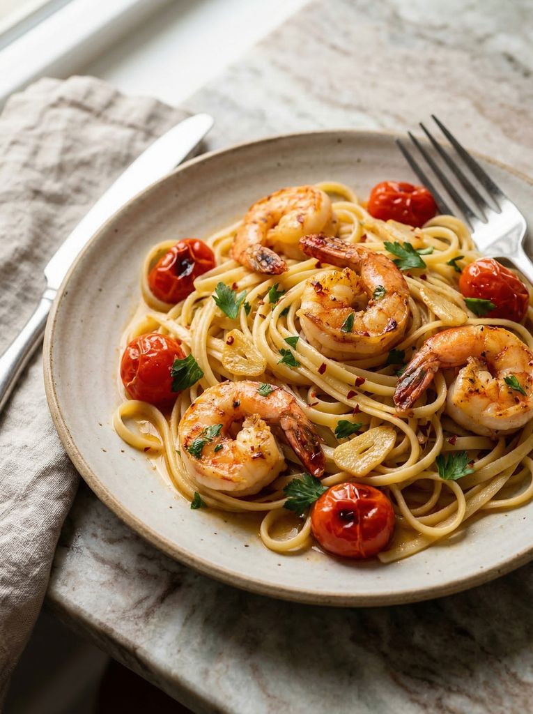 Shrimp Scampi Linguine