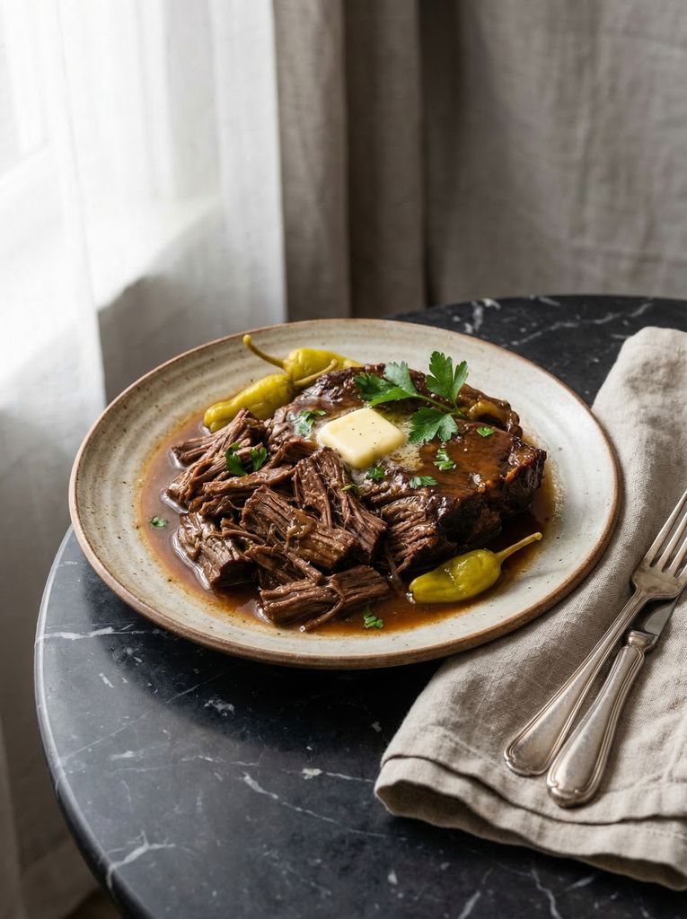 Slow Cooker Mississippi Pot Roast