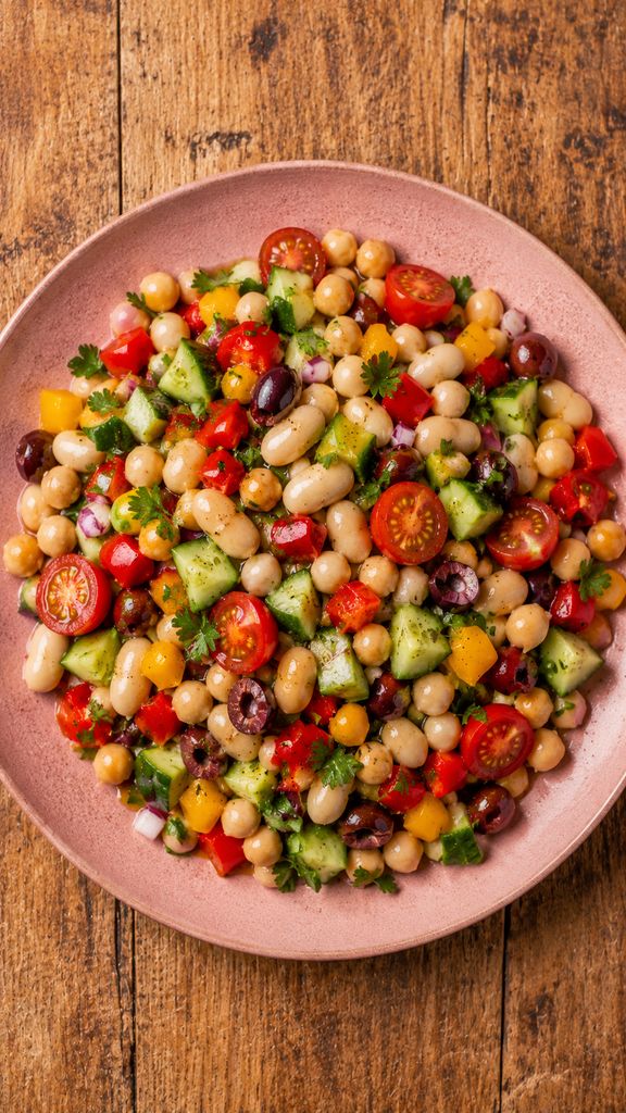 Dense Bean Salad, plated (AI-generated illustration)